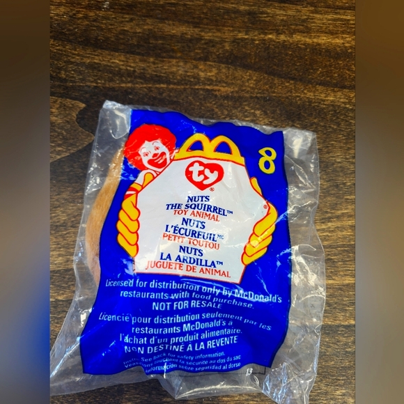 McDonalds TY 1999 happy meal toy nuts the squirrel - Picture 1 of 2